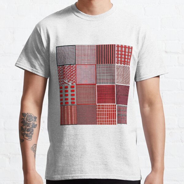 Grid of nested red squares Classic T-Shirt