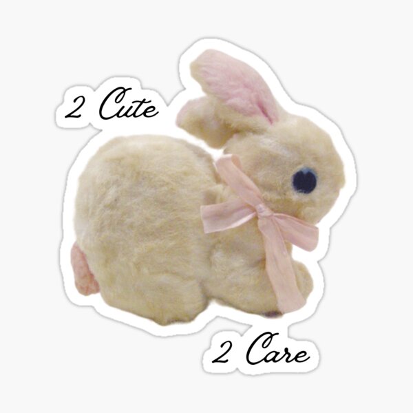cute coquette aesthetic bunny plushie Sticker for Sale by
