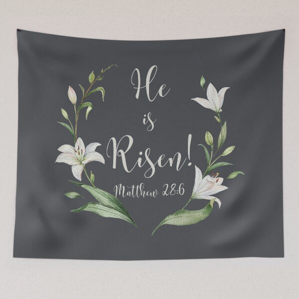 Item preview, He is Risen with Easter Lilies designed and sold by SushiAnn.