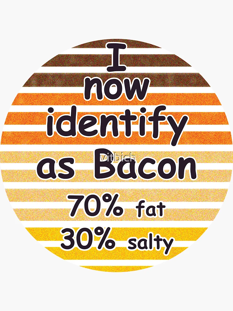 The Bacon Sticker for Sale by ryndodeca