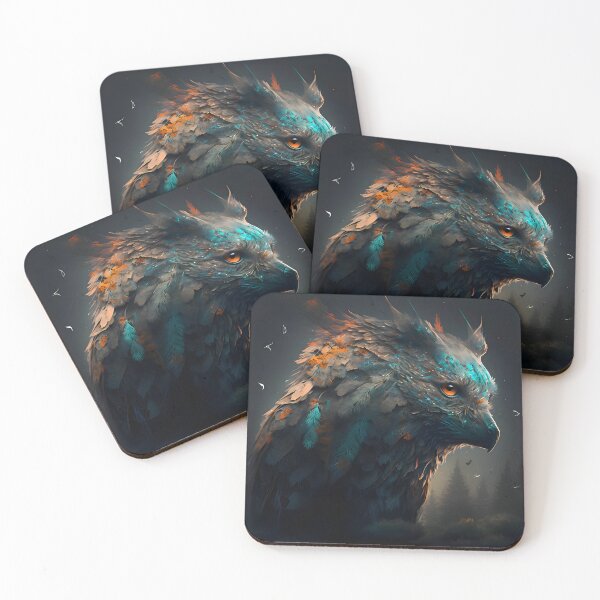 Item preview, Fantasy Bird Tapestry - Dark Surreal Animal Digital Art designed and sold by MerakiAndArt.