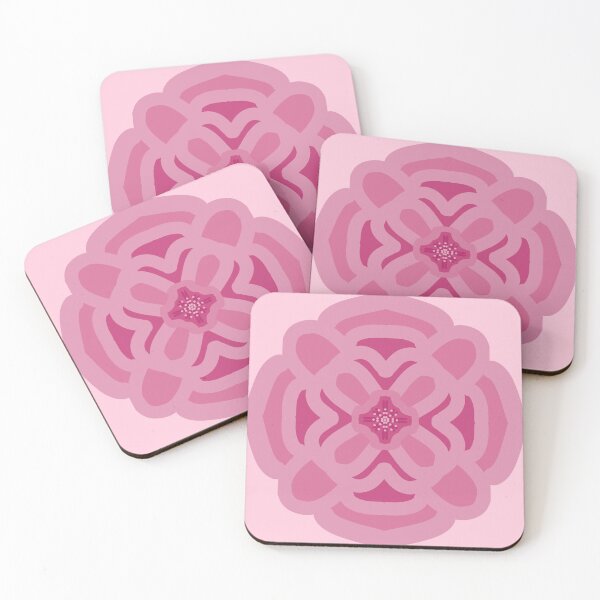 Item preview, Radial simple pink rose flower print designed and sold by Abyssalbee.