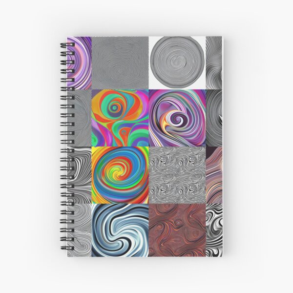 Complex swirls and curves Spiral Notebook