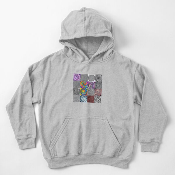 Complex swirls and curves Kids Pullover Hoodie