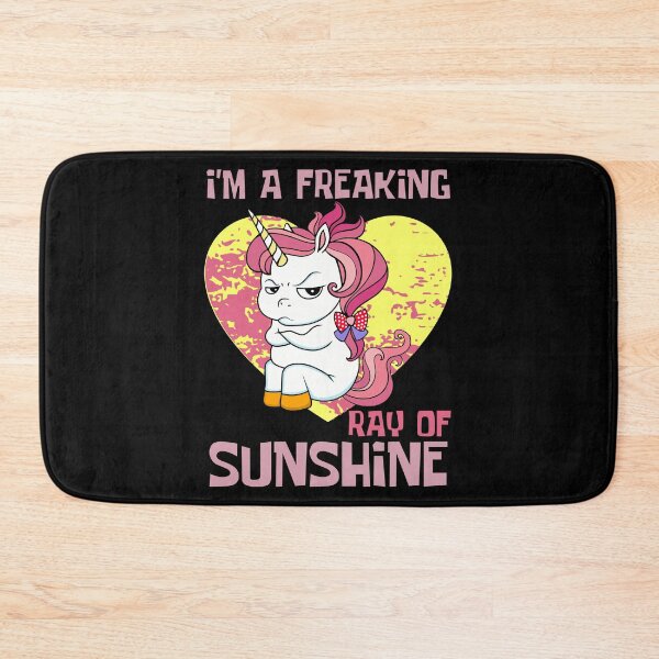 Item preview,  I'm A Freaking Ray Of Sunshine -  Cute Cranky Unicorn designed and sold by Georgy09.