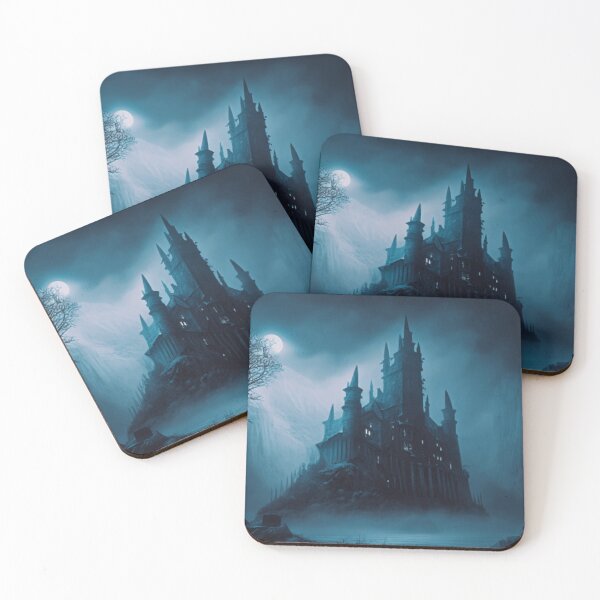 Item preview, Dark Castle in the Moonlight - Fantasy Art designed and sold by FantasyFusion.