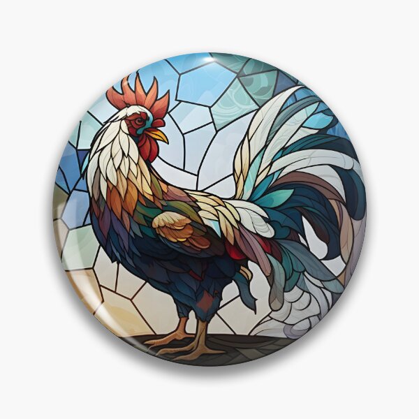Item preview, Rooster in stained glass designed and sold by omar-sticker11.