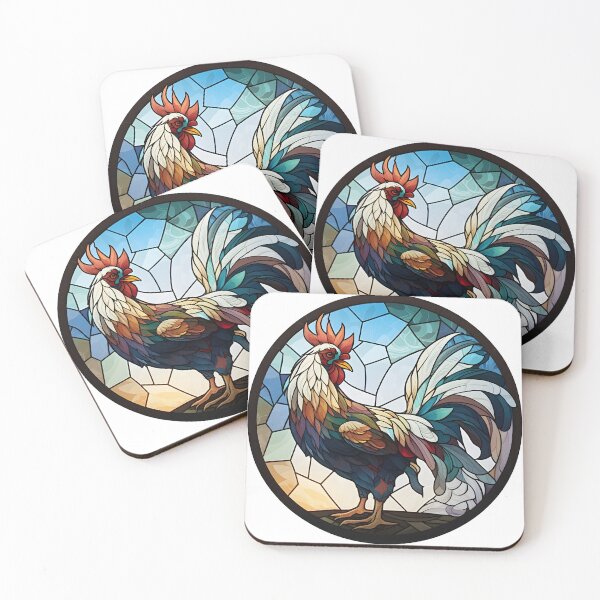 Item preview, Rooster in stained glass designed and sold by omar-sticker11.