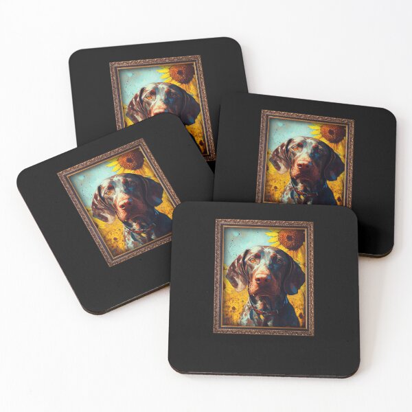 Item preview, German Shorthaired Pointer Sunflower Painting Adorable Dog designed and sold by rafaeltto.