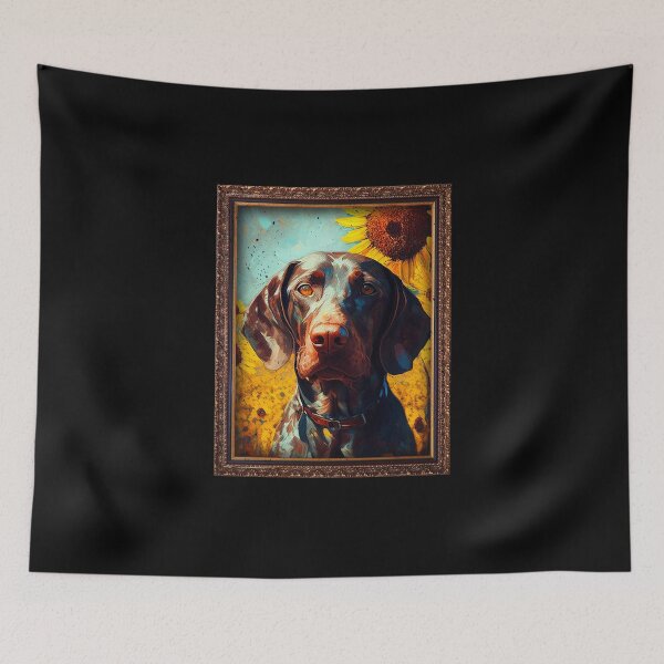 Item preview, German Shorthaired Pointer Sunflower Painting Adorable Dog designed and sold by rafaeltto.