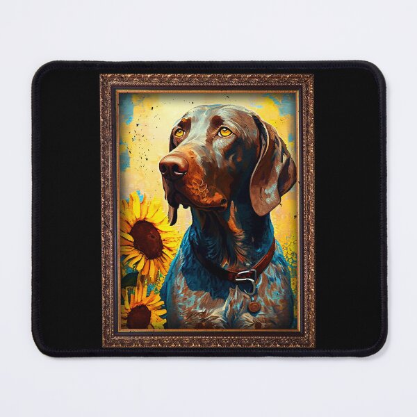 Item preview, German Shorthaired Pointer Sunflower Painting Adorable Dog designed and sold by rafaeltto.