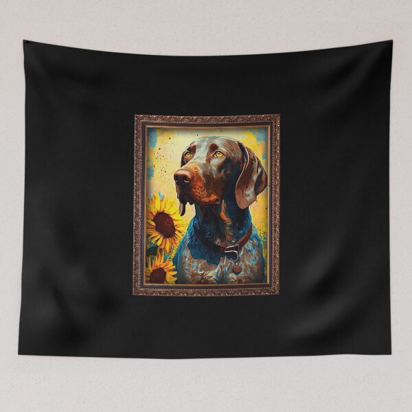 Item preview, German Shorthaired Pointer Sunflower Painting Adorable Dog designed and sold by rafaeltto.