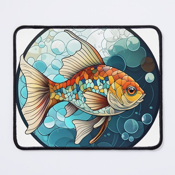 Artikelvorschau, Fisch in Buntglas entworfen und verkauft von omar-sticker11.