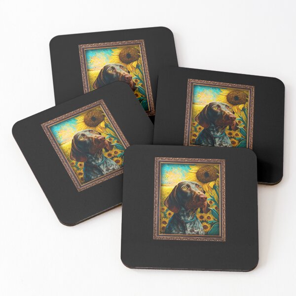 Item preview, German Shorthaired Pointer Sunflower Painting Adorable Dog designed and sold by rafaeltto.