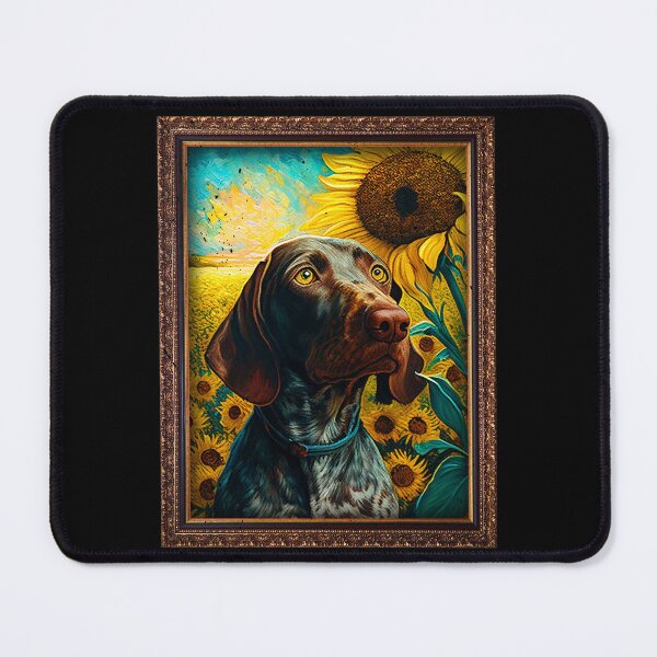 Item preview, German Shorthaired Pointer Sunflower Painting Adorable Dog designed and sold by rafaeltto.