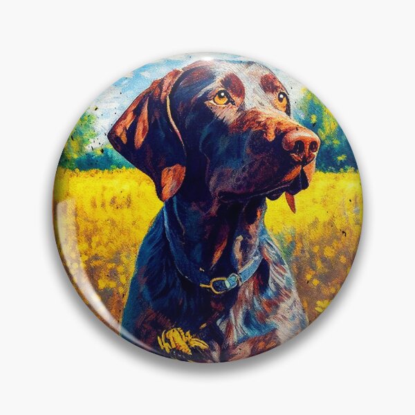 Item preview, German Shorthaired Pointer Sunflower Painting Adorable Dog designed and sold by rafaeltto.