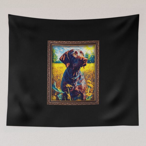 Item preview, German Shorthaired Pointer Sunflower Painting Adorable Dog designed and sold by rafaeltto.