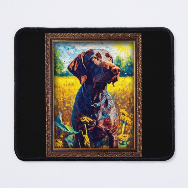 Item preview, German Shorthaired Pointer Sunflower Painting Adorable Dog designed and sold by rafaeltto.