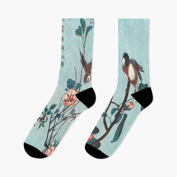 Item preview, Japanese birds and flowers vintage woodblock prints by Utagawa Hiroshige designed and sold by Tamas Das.