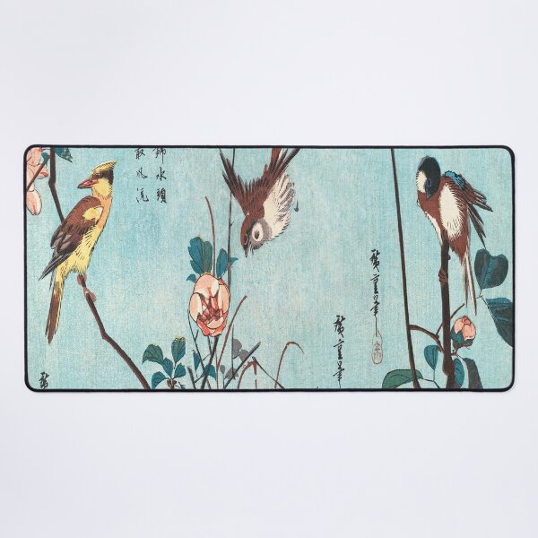 Item preview, Japanese birds and flowers vintage woodblock prints by Utagawa Hiroshige designed and sold by Tamas Das.