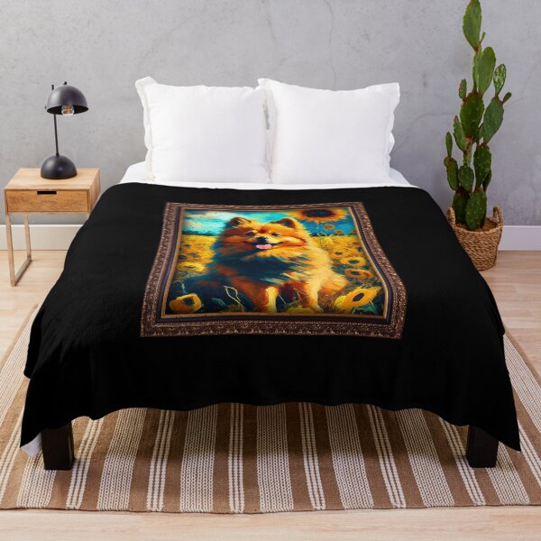 Item preview, German Spitz Sunflower Painting Adorable Dog designed and sold by rafaeltto.