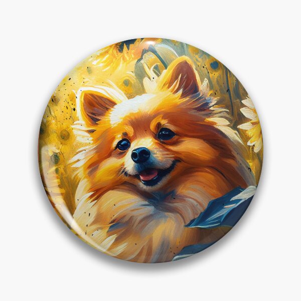 Item preview, German Spitz Sunflower Painting Adorable Dog designed and sold by rafaeltto.