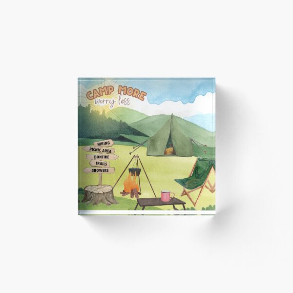 Item preview, Camp More Worry Less designed and sold by LifeNonchalant.