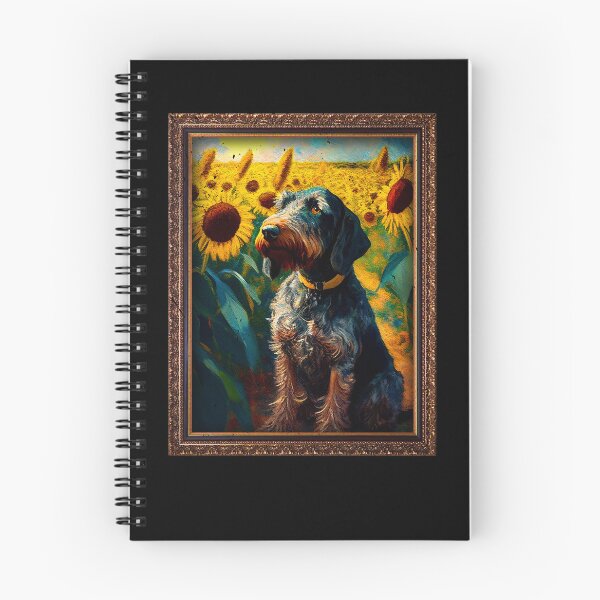 Item preview, German Wirehaired Pointer Sunflower Painting Adorable Dog designed and sold by rafaeltto.