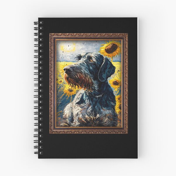 Item preview, German Wirehaired Pointer Sunflower Painting Adorable Dog designed and sold by rafaeltto.
