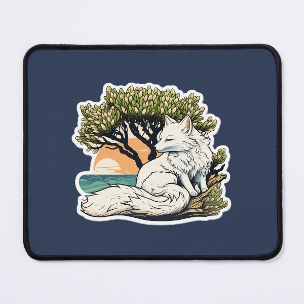 Item preview, white fox under the tree designed and sold by Grafik0.
