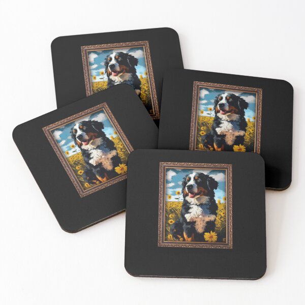 Artikelvorschau, Golden Mountain Sunflower Painting Adorable Dog entworfen und verkauft von rafaeltto.