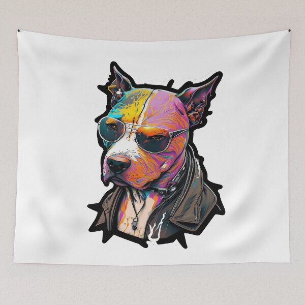 Artikelvorschau, Cyberpunk-Pitbull Nr. 8 entworfen und verkauft von OregonArtForAll.