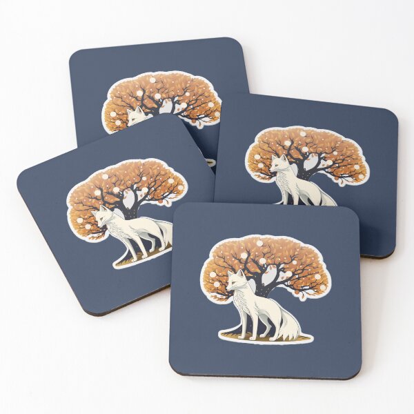 Item preview, white fox under the tree v2 designed and sold by Grafik0.