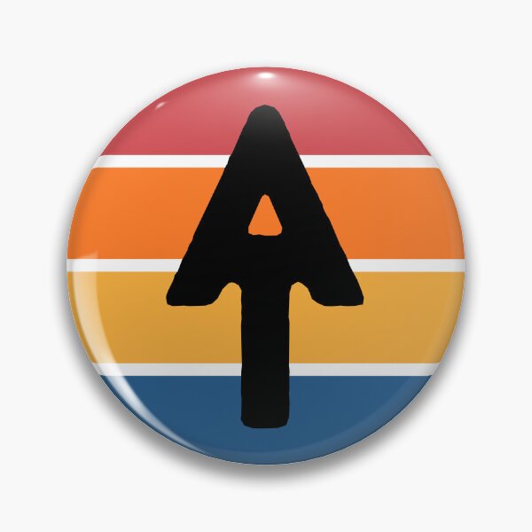 Item preview, Appalachian Trail logo in black with colorful striped background designed and sold by Deedy  Studio.