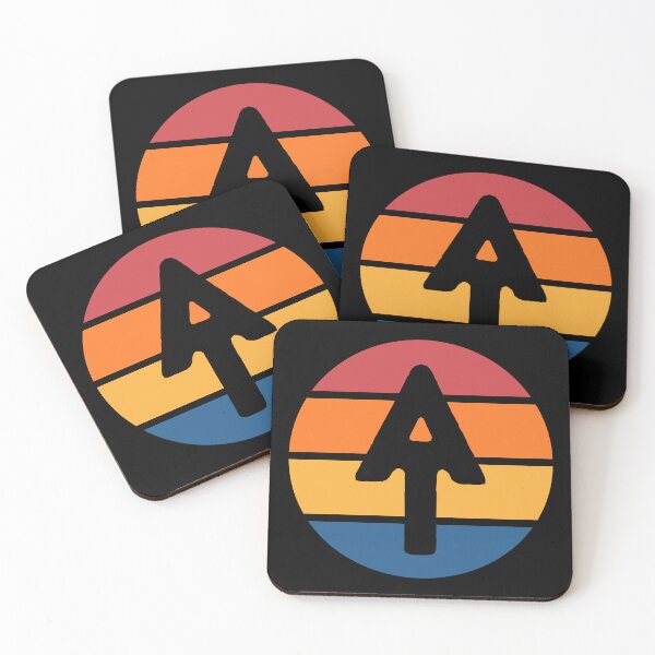Item preview, Appalachian Trail logo in black with colorful striped background designed and sold by Deedy  Studio.