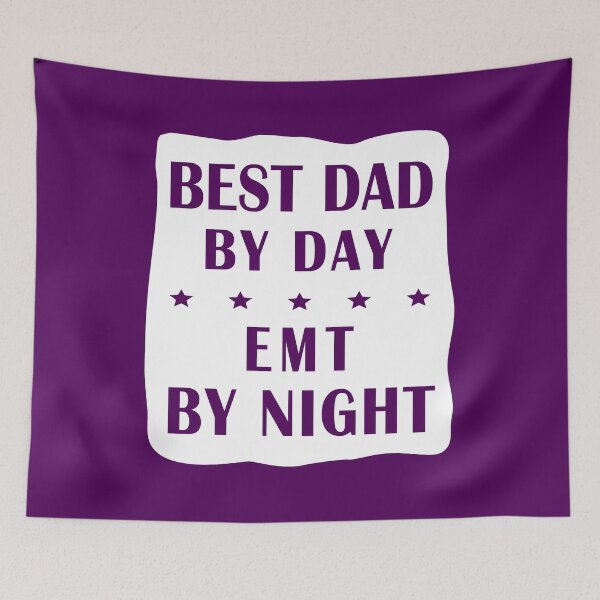 Item preview, EMT Father Birthday - Best Dad, Night Shift designed and sold by smily-tees.