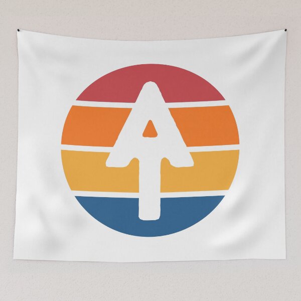 Item preview, Appalachian Trail logo in white with colorful striped background designed and sold by Deedy  Studio.