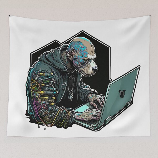 Artikelvorschau, CyberPunk-Pitbull Nr. 10 entworfen und verkauft von OregonArtForAll.
