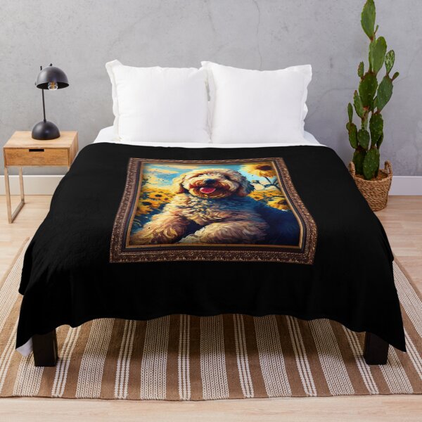 Item preview, Goldendoodle Sunflower Painting Adorable Dog designed and sold by rafaeltto.