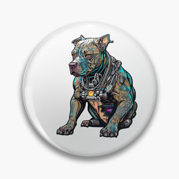 Artikelvorschau, CyberPunk-Pitbull Nr. 12 entworfen und verkauft von OregonArtForAll.