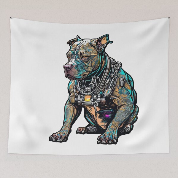 Artikelvorschau, CyberPunk-Pitbull Nr. 12 entworfen und verkauft von OregonArtForAll.