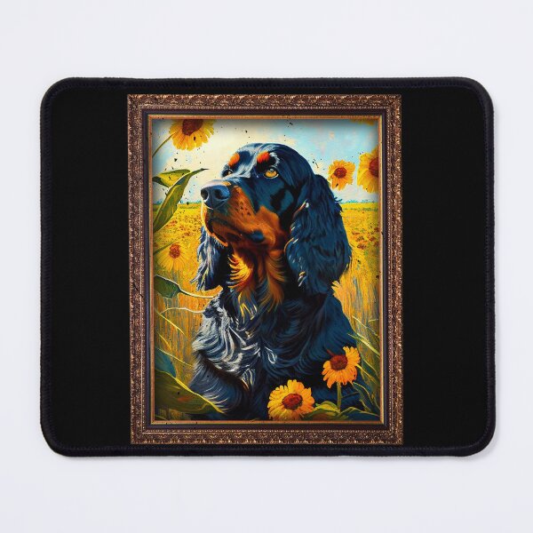 Item preview, Gordon Setter Sunflower Painting Adorable Dog designed and sold by rafaeltto.