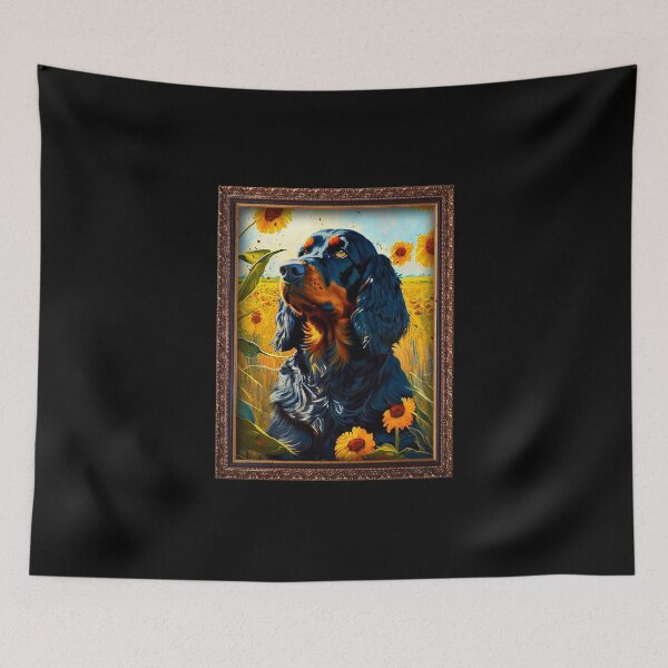 Item preview, Gordon Setter Sunflower Painting Adorable Dog designed and sold by rafaeltto.