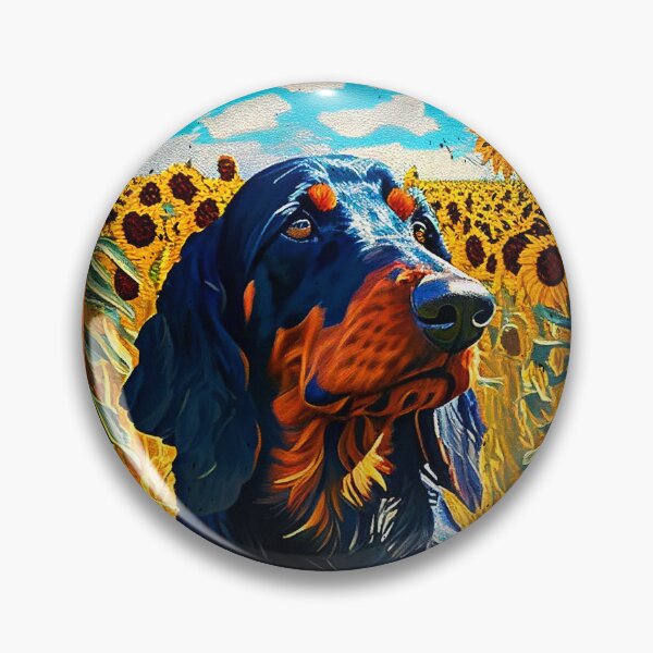 Item preview, Gordon Setter Sunflower Painting Adorable Dog designed and sold by rafaeltto.