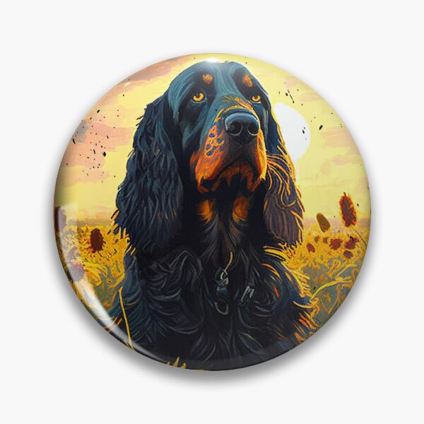 Item preview, Gordon Setter Sunflower Painting Adorable Dog designed and sold by rafaeltto.