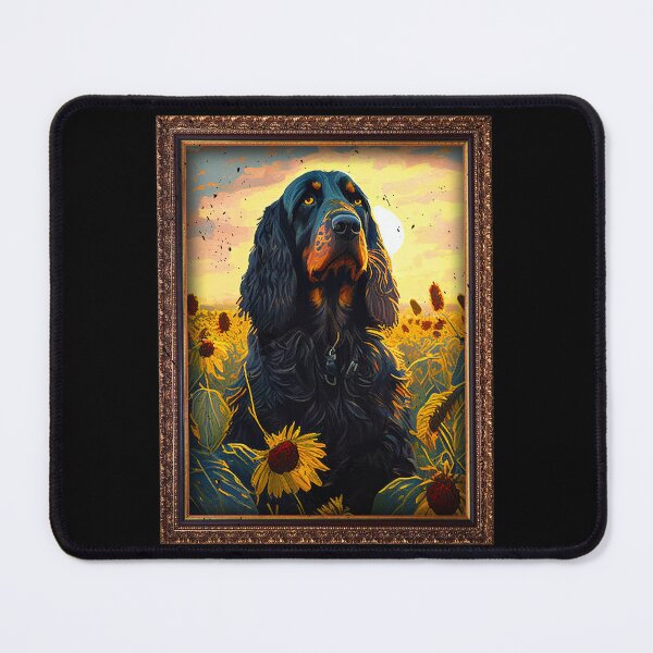Item preview, Gordon Setter Sunflower Painting Adorable Dog designed and sold by rafaeltto.