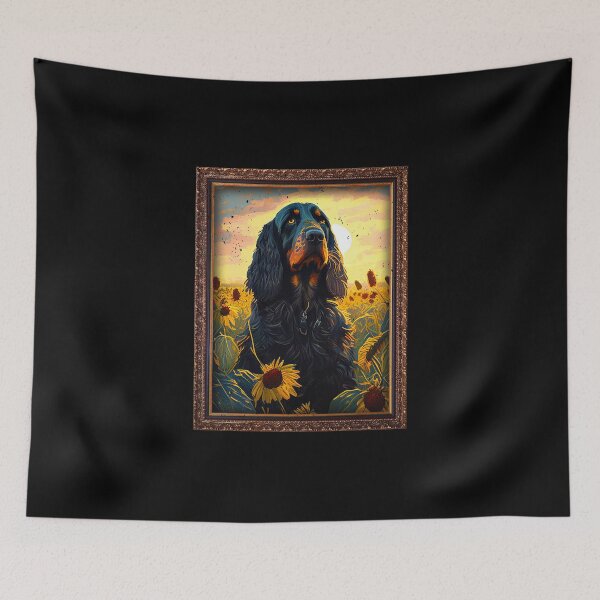 Item preview, Gordon Setter Sunflower Painting Adorable Dog designed and sold by rafaeltto.