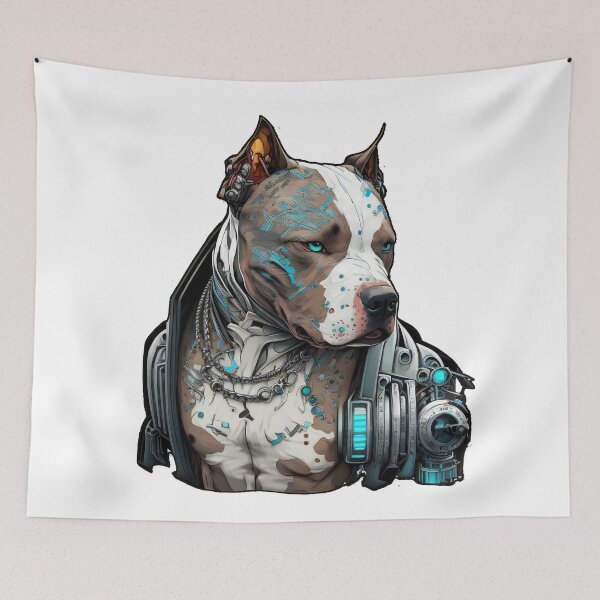 Artikelvorschau, CyberPunk-Pitbull Nr. 14 entworfen und verkauft von OregonArtForAll.