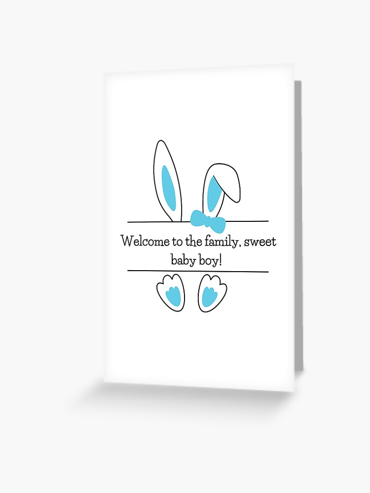 Cute New Baby Greeting Cards For Him - Special Blue Bunny Keepsake Gift For Boy - Newborn Presents For Mummy Daddy Grandparents For Birth Of Son Or - View #7