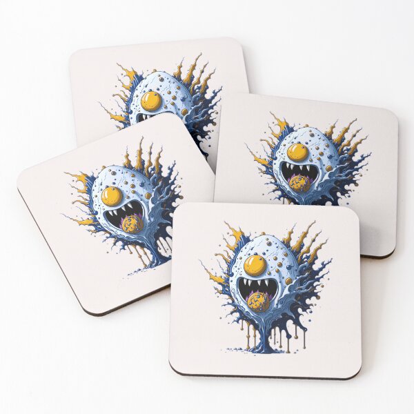 Item preview, Fried egg monster designed and sold by Grimspencilart.